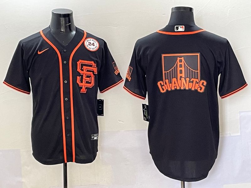 Men San Francisco Giants Blank Black Game 2025 Nike MLB Jersey style 7->chicago cubs->MLB Jersey